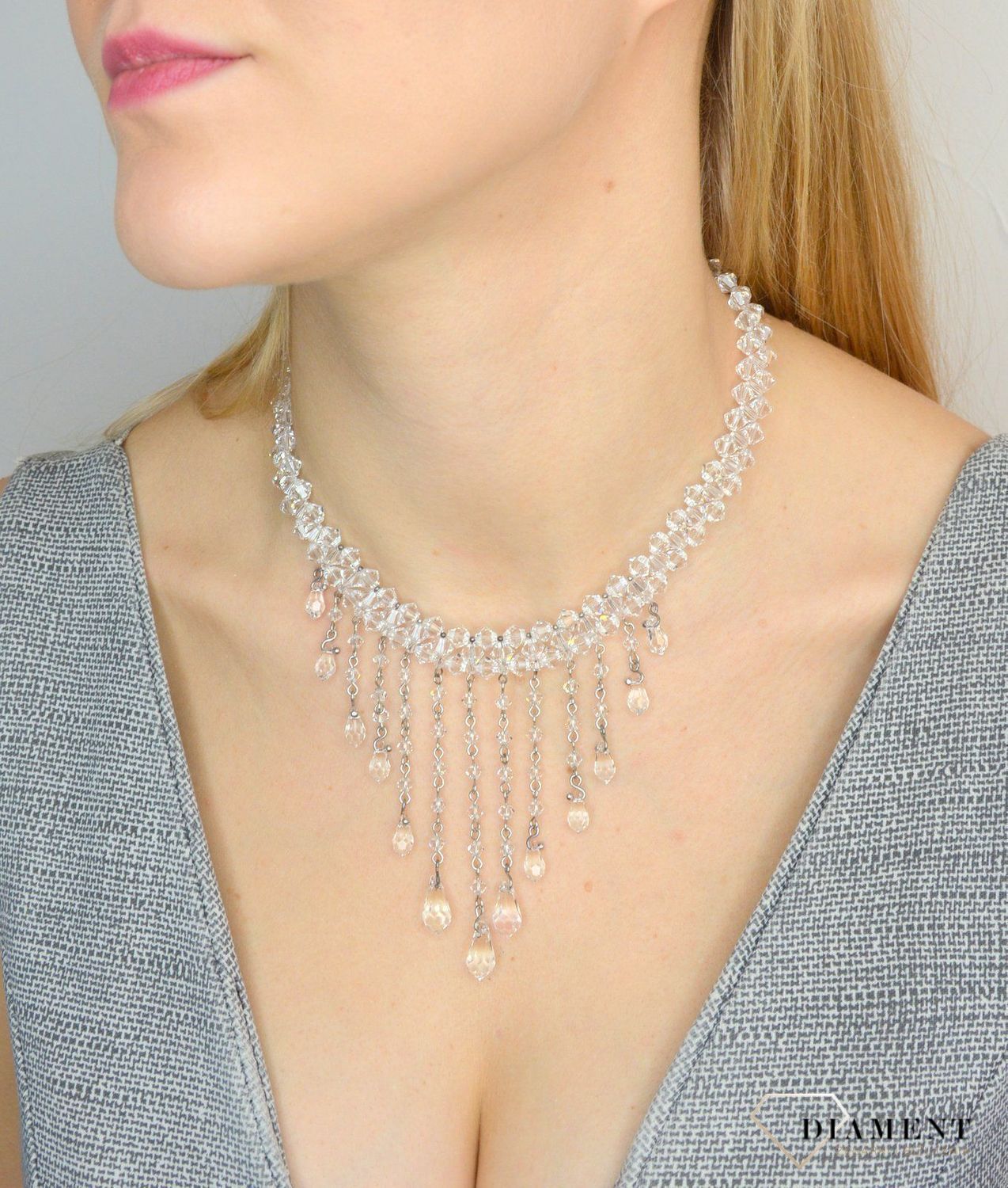 Naszyjnik z Kryształami Swarovskiego  NR 480 wykonana ze srebra próby 925 oraz ekskluzywnych kryształów Swarovski®  (1).JPG